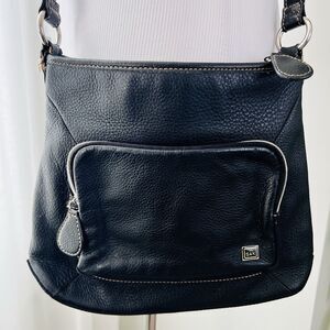 The Sak Black Pebbled Leather Crossbody Bag Purse